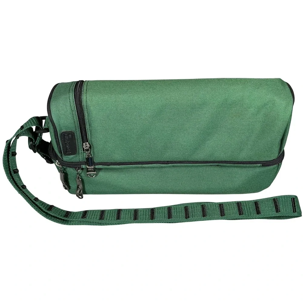 Picnic Time Inc Green Canvas Insulated Wine Beverage Tote Bag Adjustable Strap‎